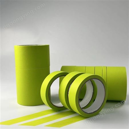 绿色美纹纸和纸胶带喷漆遮蔽装修美缝高粘外墙分格线